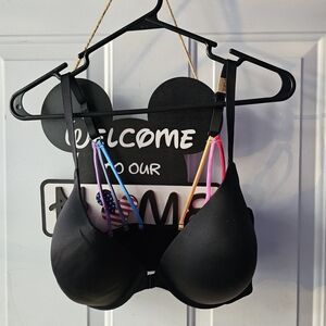 PINK Victoria's Secret Black Bra with Colorful Straps